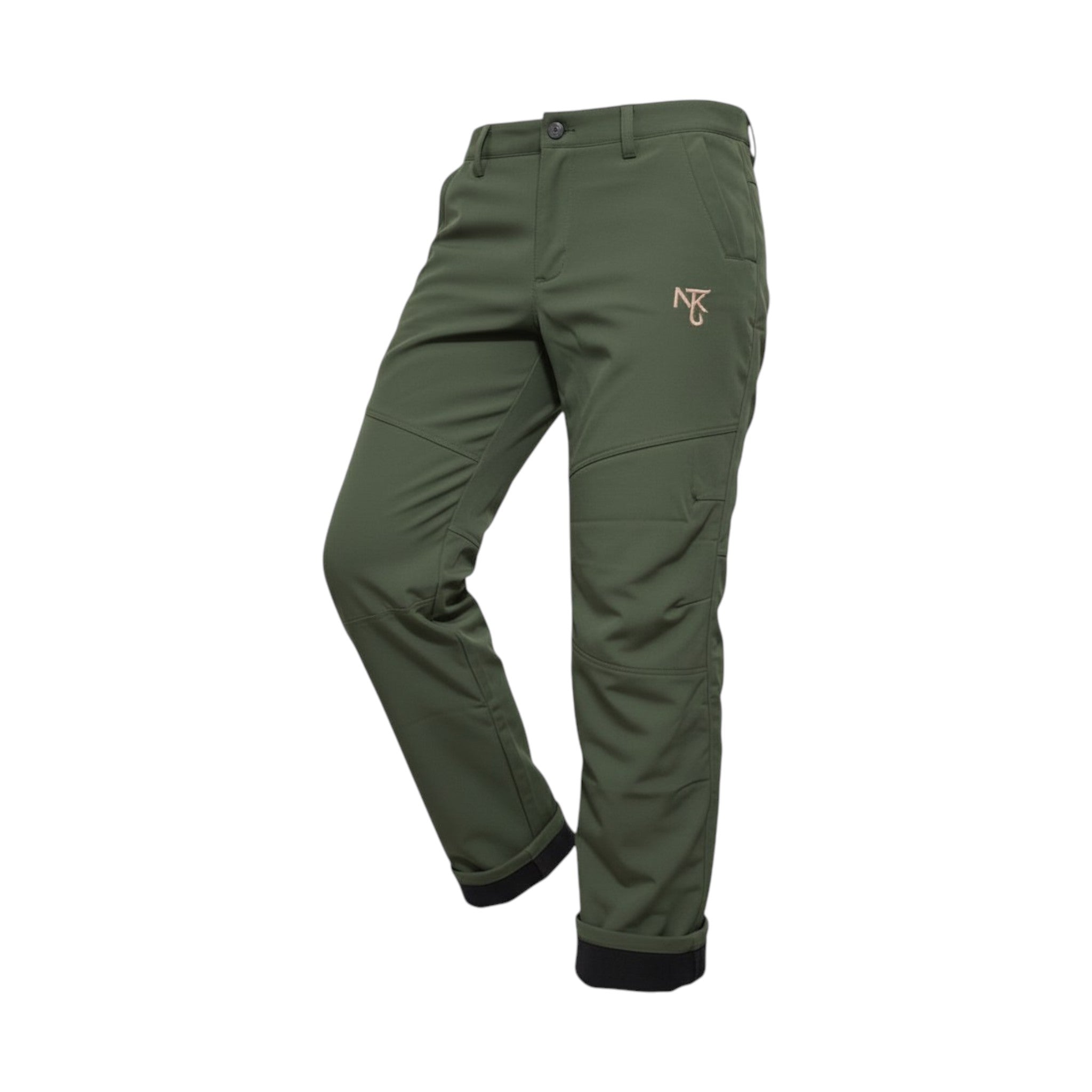 Mens Lined Fleece Pant - Green